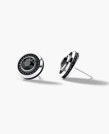 HALO Gold Round Cut Single Stud Earring with 0.50ct - 1.35ct Black Diamonds