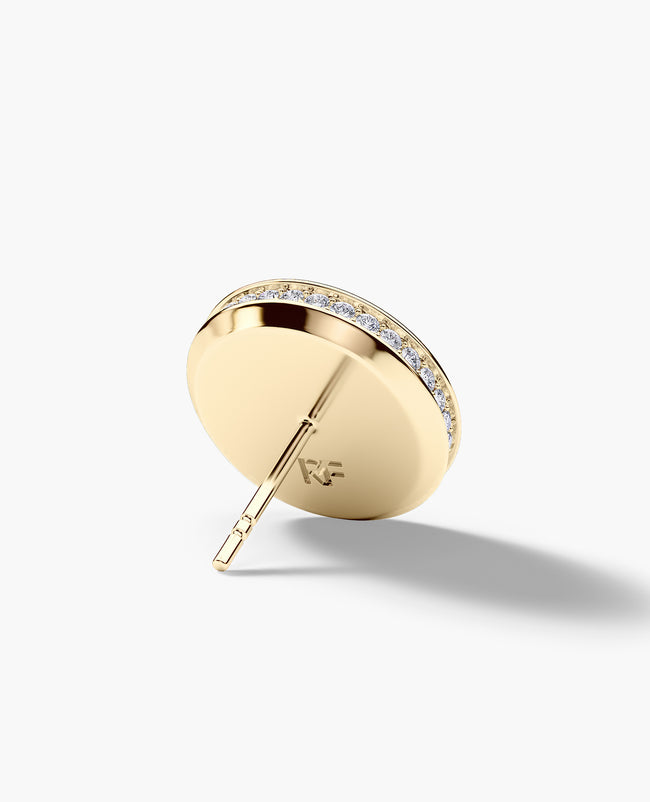 HALO Gold Round Cut Single Stud Earring with 1.35ct Diamonds