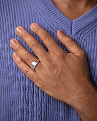 Ready to Ship - CABARRUS Two-Tone Gold Ring - Wide Version