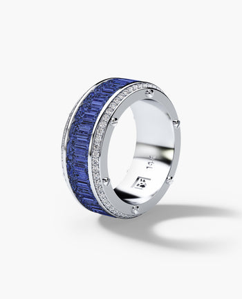 Sample - MONTE CRISTO Gold Ring with 11.60ct Sapphires and Diamonds