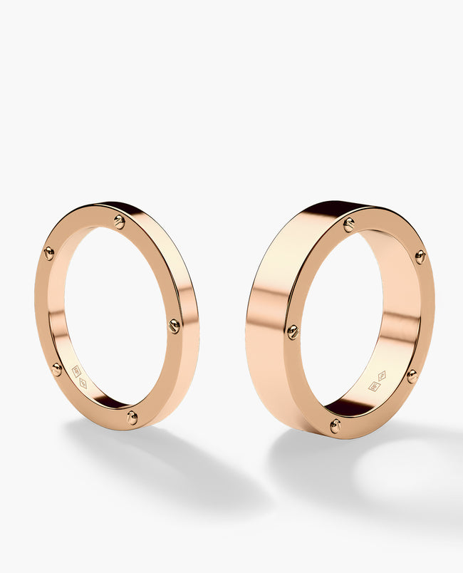 NORSE Gold Matching Wedding Band Set