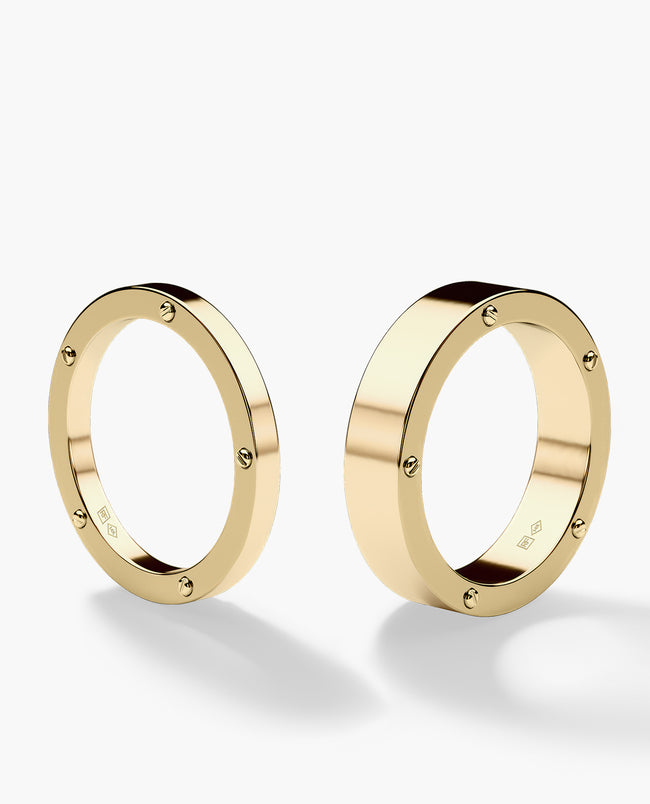 NORSE Gold Matching Wedding Band Set