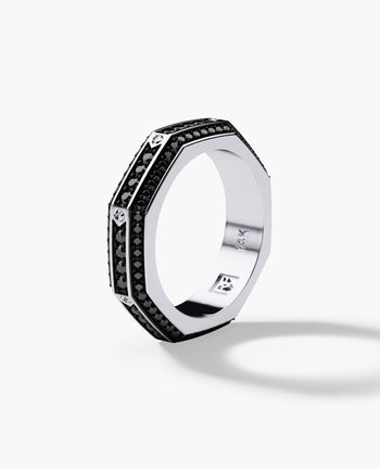 Sample - LINCOLN Gold Ring with 1.50ct Black Diamonds
