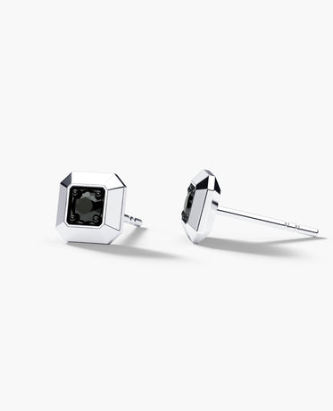 EDGE MINI Single Stud Earring with 0.10ct Black Diamond