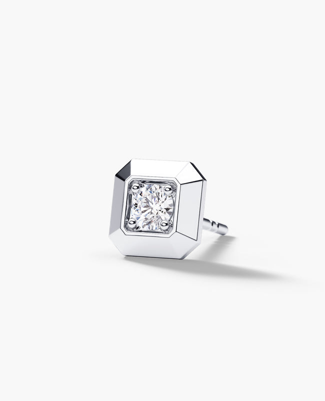 EDGE MINI Single Stud Earring with 0.10ct Diamond
