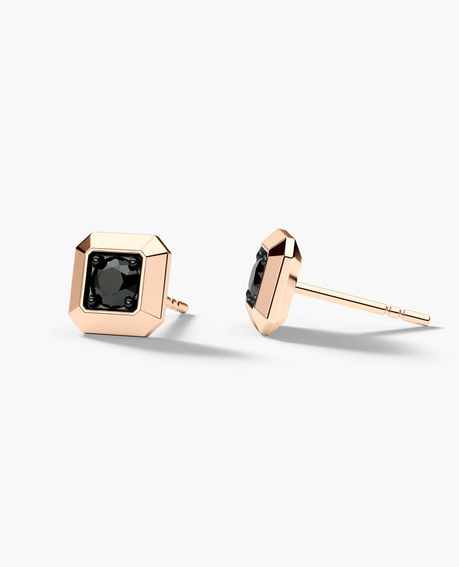 EDGE MINI Single Stud Earring with 0.15ct Black Diamond