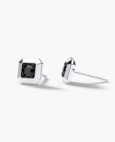 EDGE MINI Single Stud Earring with 0.15ct Black Diamond