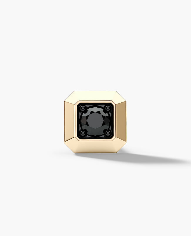 EDGE MINI Single Stud Earring with 0.15ct Black Diamond