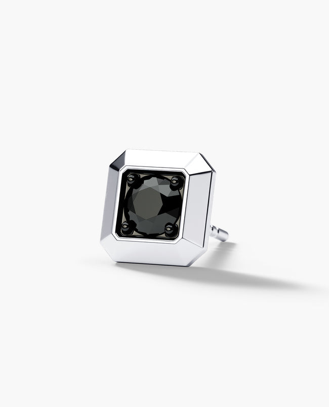EDGE MINI Single Stud Earring with 0.25ct Black Diamond