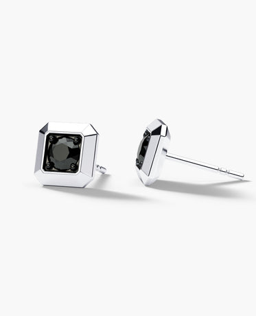EDGE MINI Single Stud Earring with 0.25ct Black Diamond