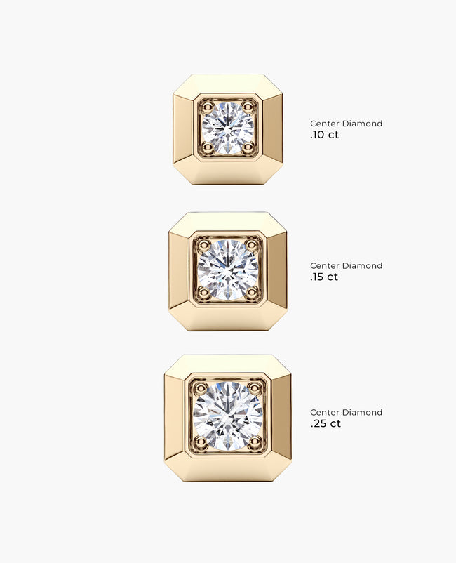 EDGE MINI Single Stud Earring with 0.25ct Diamond