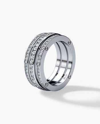 Sample - Ready to Ship - BREWER Platinum Ring with 3.10ct Diamonds - Size 10.5