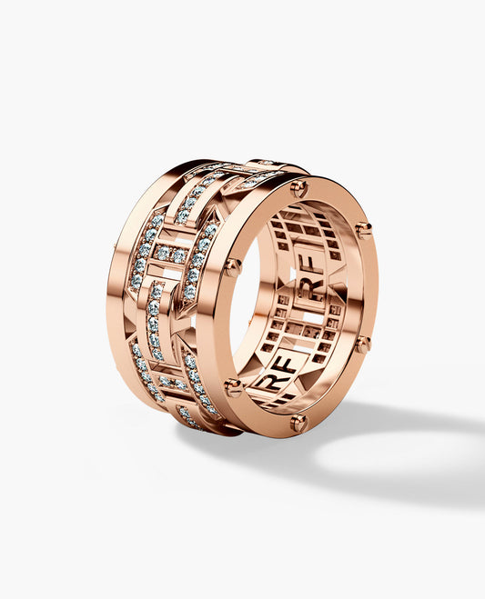 Ready to Ship - BRIGGS Gold Ring with 1.00ct Diamonds - Wide Version