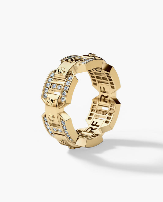 Unique Mens Wedding Band with Diamonds