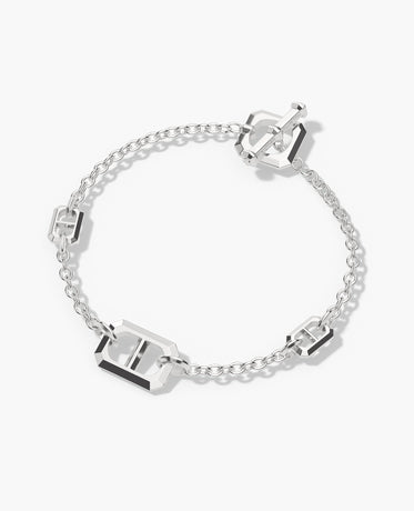 HERCULES Silver Link Bracelet with Toggle Lock