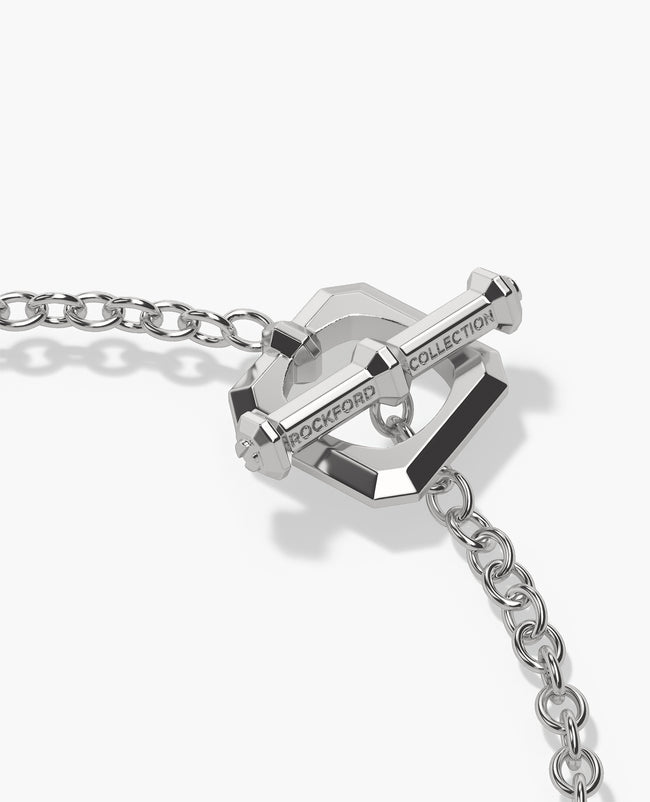 HERCULES Silver Link Bracelet with Toggle Lock