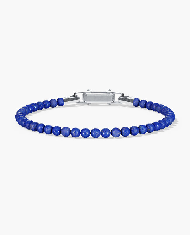 POWER BEADS Bracelet with Silver Lock & Lapis Lazuli