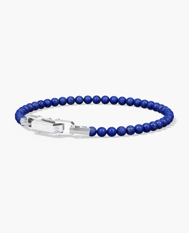 POWER BEADS Bracelet with Silver Lock & Lapis Lazuli