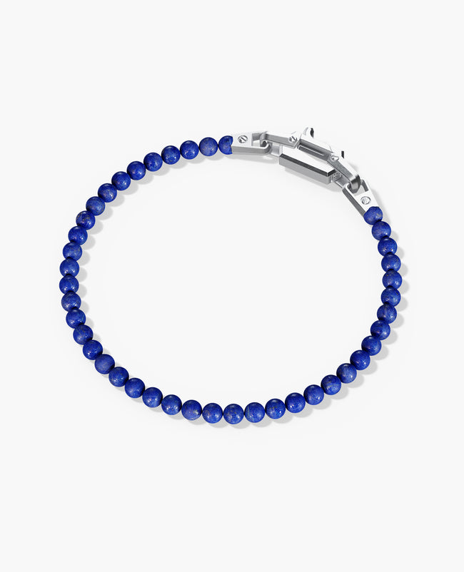 POWER BEADS Bracelet with Silver Lock & Lapis Lazuli