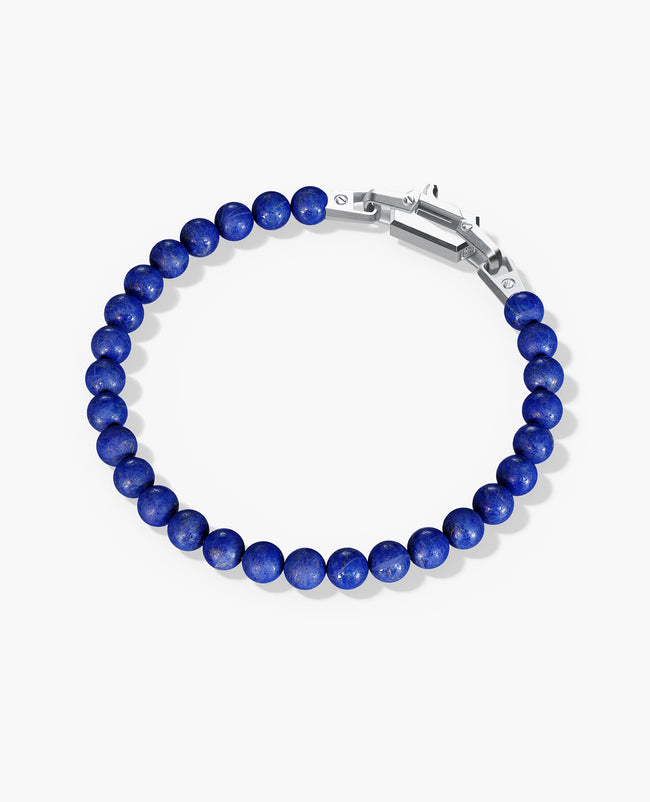 POWER BEADS Bracelet with Silver Lock & Lapis Lazuli