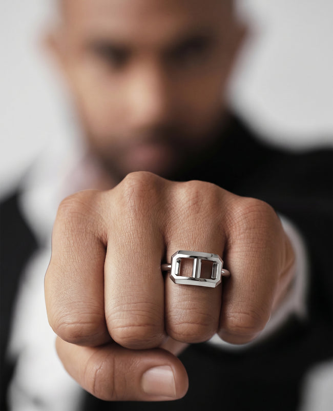 HERCULES Silver Single Link Ring
