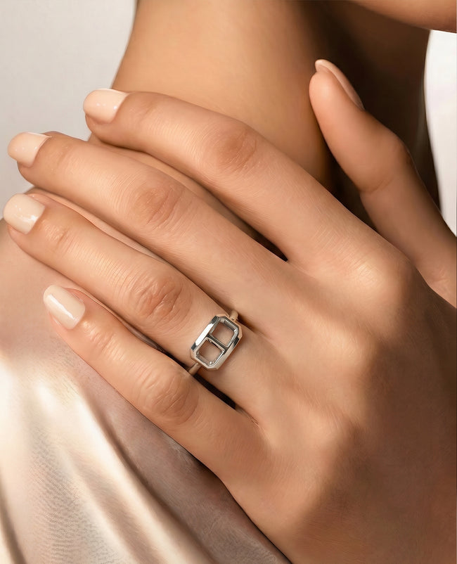 HERCULES Silver Single Link Ring