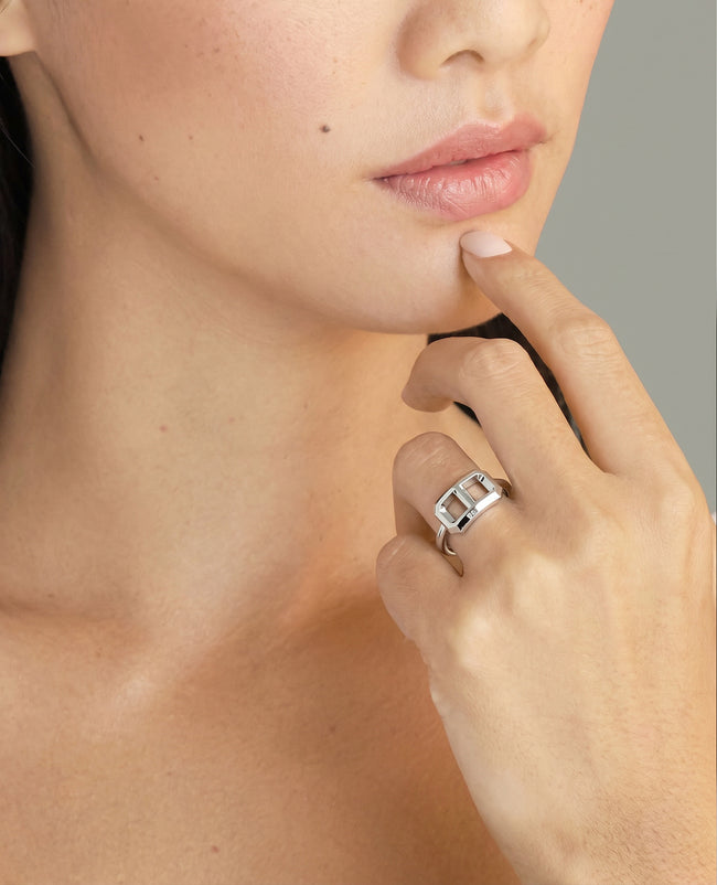 HERCULES Silver Single Link Ring
