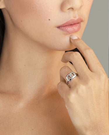 HERCULES Silver Single Link Ring