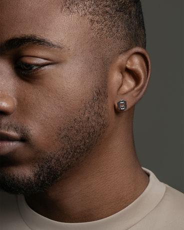 NORTHSTAR EverBlak Gold Single Stud Earring with 0.09ct Black Diamonds