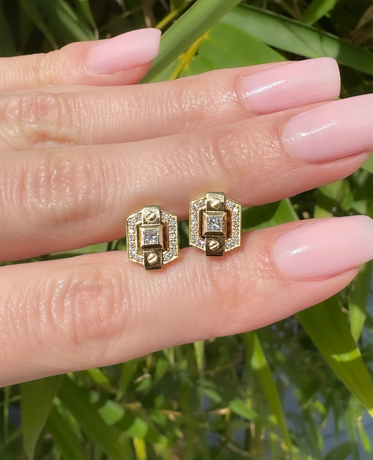 Ready to Ship - NORTHSTAR Gold Stud Earrings with 0.19ct Diamonds