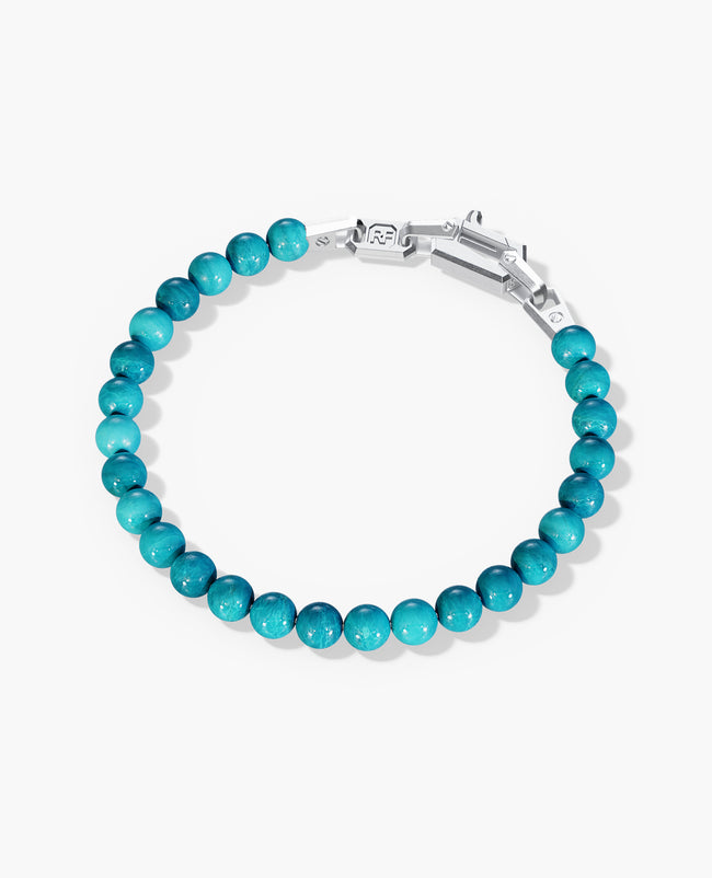 POWER BEADS Bracelet with Silver Lock & Turquoise