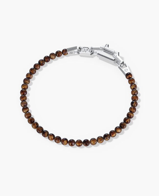 POWER BEADS Bracelet with Silver Lock & Tiger Eye