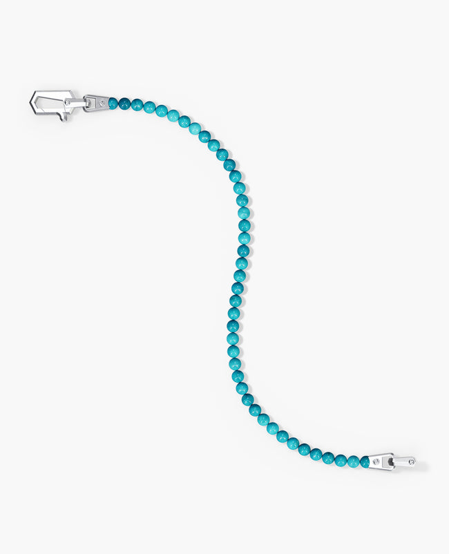 POWER BEADS Bracelet with Silver Lock & Turquoise