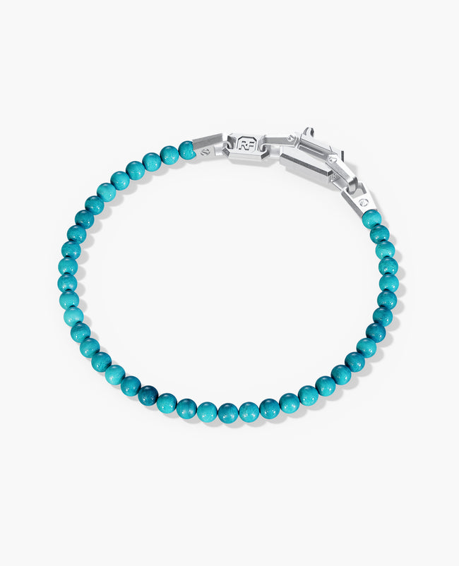 POWER BEADS Bracelet with Silver Lock & Turquoise