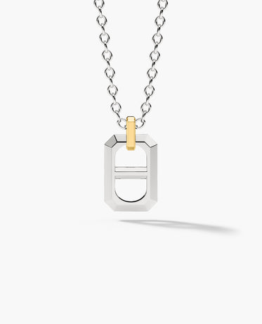 HERCULES Two-Tone Silver and 18k Yellow Gold Pendant