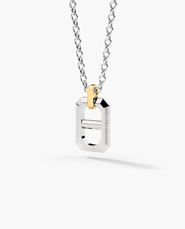 HERCULES Two-Tone Silver and 18k Yellow Gold Pendant
