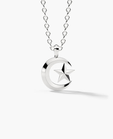 STAR AND CRESCENT Silver Pendant