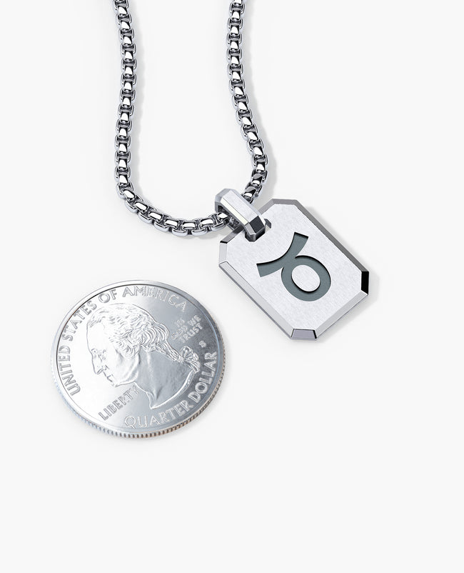 TAURUS MINI ZODIAC Dog Tag Silver Pendant