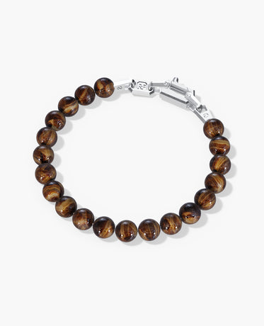 POWER BEADS Bracelet with Silver Lock & Tiger Eye