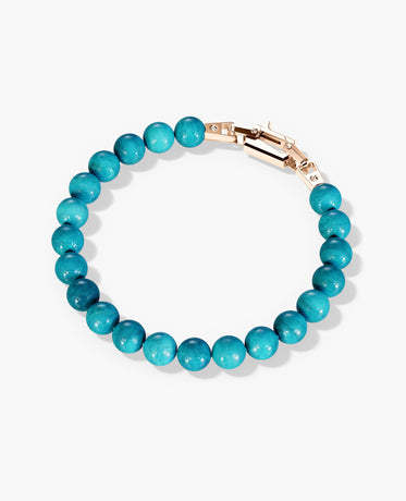 Ready to Ship - POWER BEADS Bracelet with Gold Lock & Turquoise