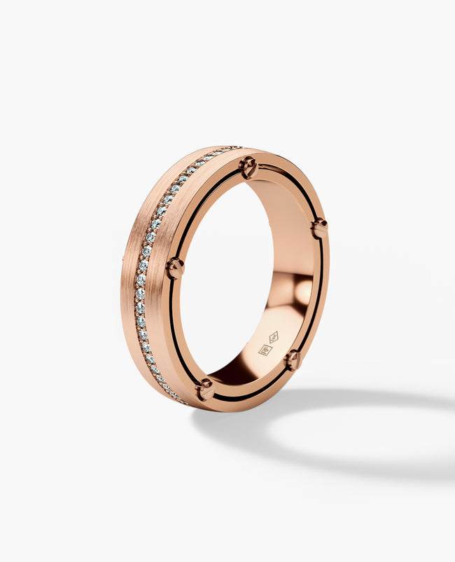 FRANKLIN Comfort Fit Gold Ring with 0.50ct Diamonds - 5mm - Ring 2