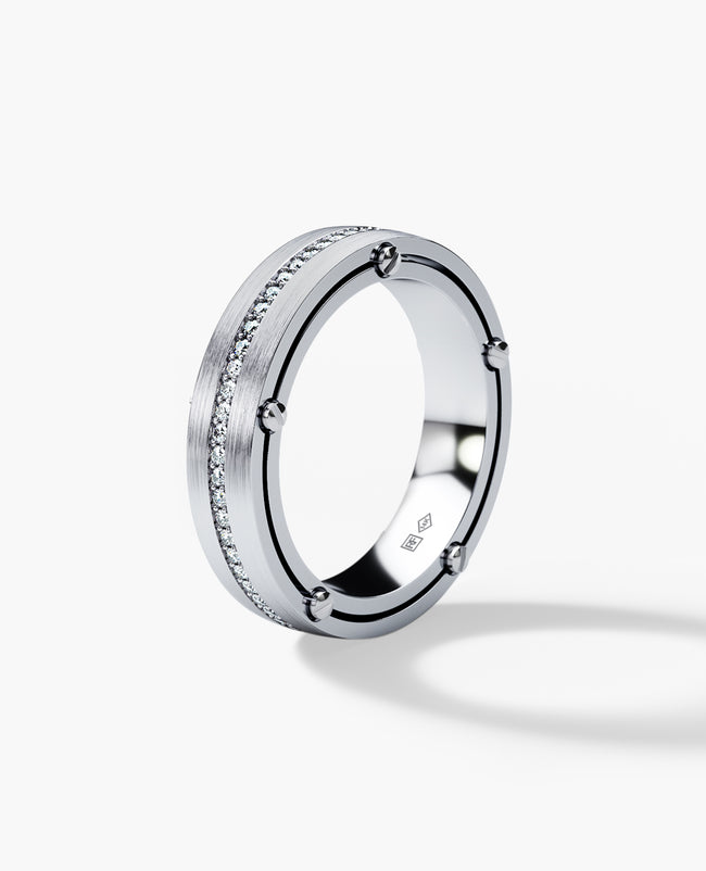 FRANKLIN Comfort Fit Gold Ring with 0.50ct Diamonds - 5mm