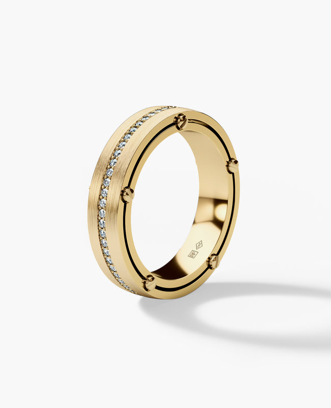 FRANKLIN Comfort Fit Gold Ring with 0.50ct Diamonds - 5mm