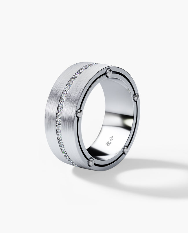 FRANKLIN Comfort Fit Gold Ring with 1.00ct Diamonds - 10mm