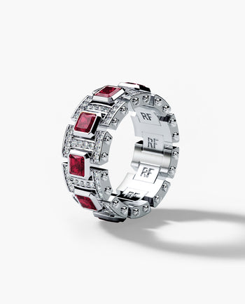 Sample - LA PAZ Gold Ring with 4.70ct Rubies and Diamonds