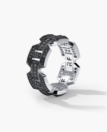 Sample - BRIGGS EDGE Gold Ring with 1.30ct Black Diamonds