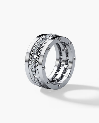 Twisted Rope Rings in Gold and Platinum - Rockford Collection