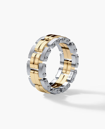 Sample - GETCHELL Two-Tone Gold Ring - Wide Version