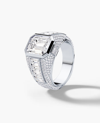 Sample - ROCHESTER Gold Signet Ring with 11.30ct Diamonds