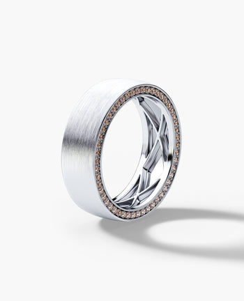 Sample - JERRITT Comfort Fit Gold Ring with 0.70ct KolaKola™ Brown Diamonds